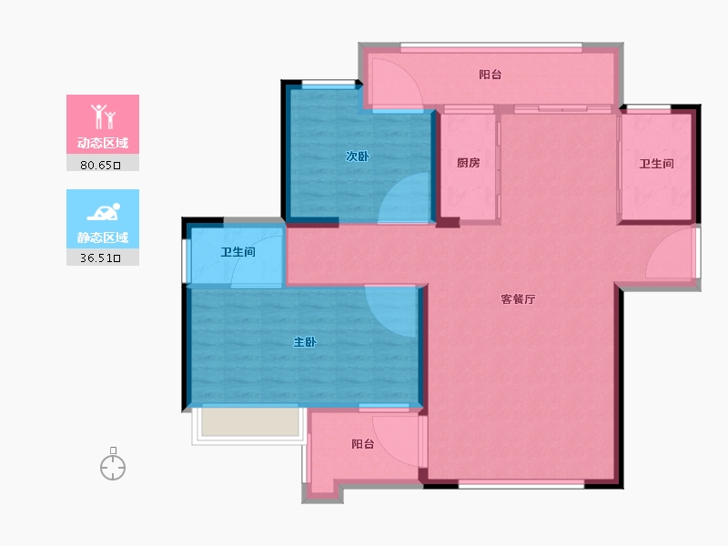 福建省-漳州市-联创文康府-107.00-户型库-动静分区