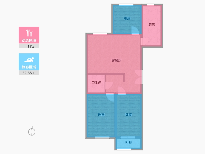 宁夏回族自治区-银川市-建工文华园-73.13-户型库-动静分区