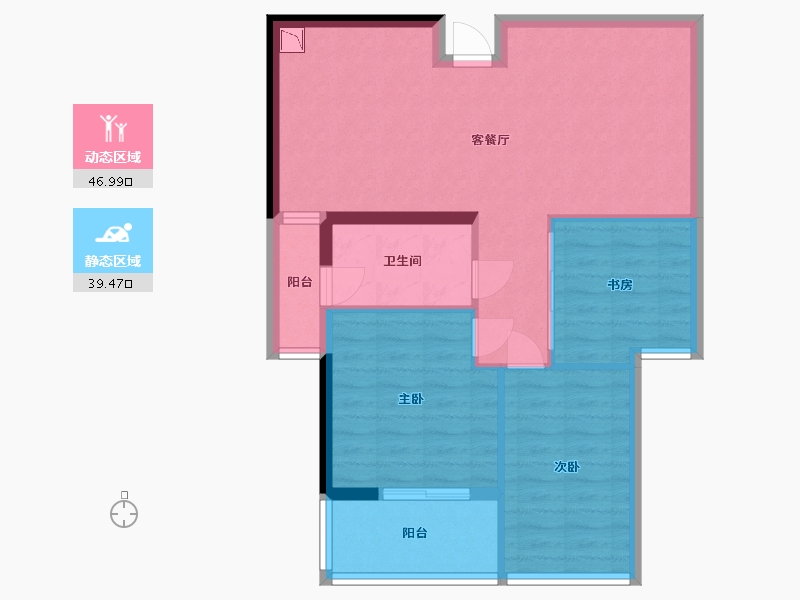 福建省-福州市-富闽时代广场·君座-78.00-户型库-动静分区