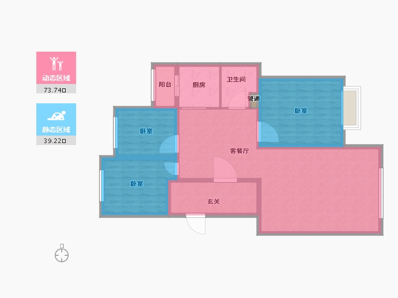 新疆维吾尔自治区-乌鲁木齐市-宝山壹号-101.77-户型库-动静分区