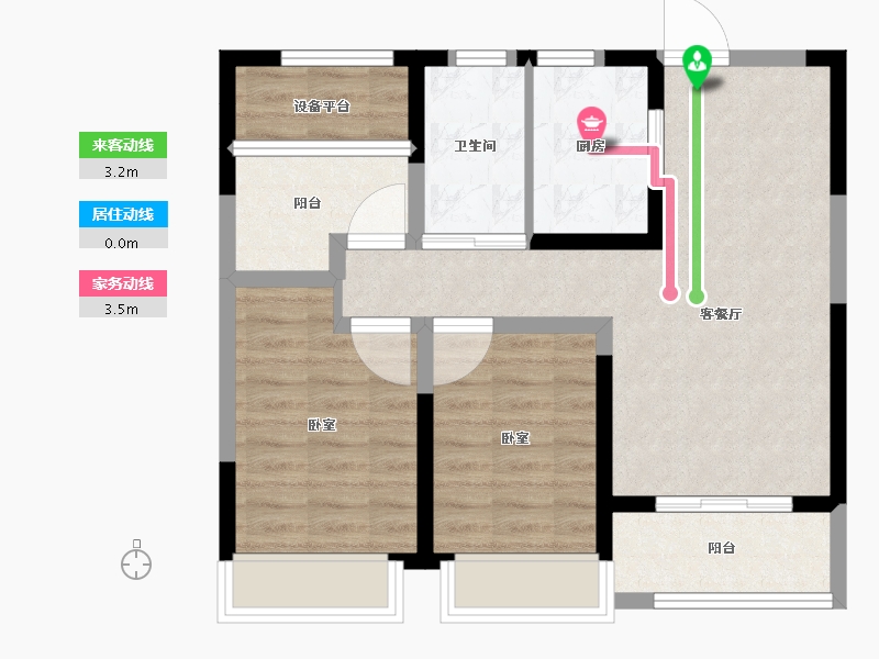 安徽省-合肥市-中环云公馆-68.00-户型库-动静线