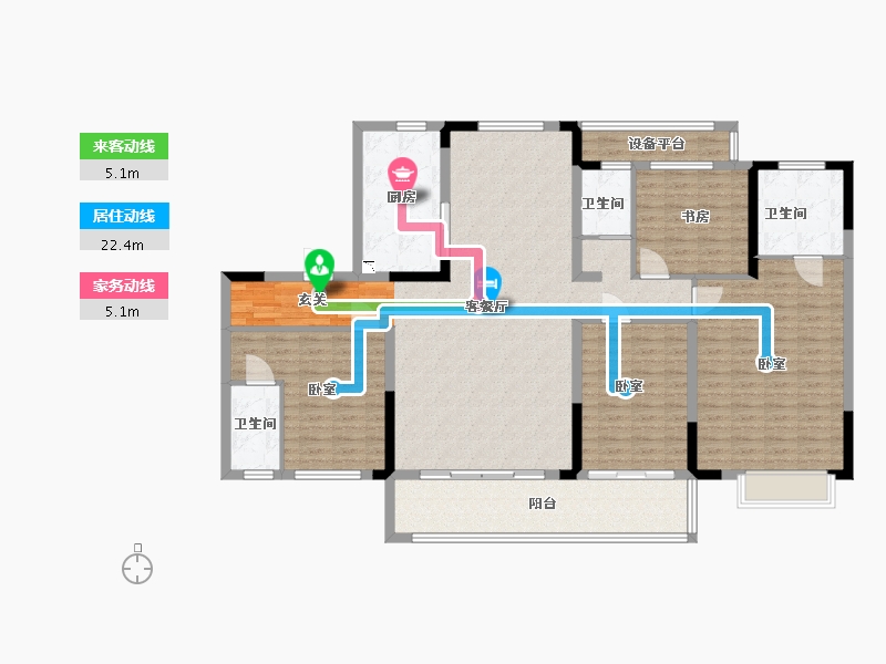 浙江省-宁波市-慈溪碧桂园泊誉里-160.00-户型库-动静线