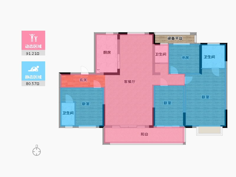 浙江省-宁波市-慈溪碧桂园泊誉里-160.00-户型库-动静分区