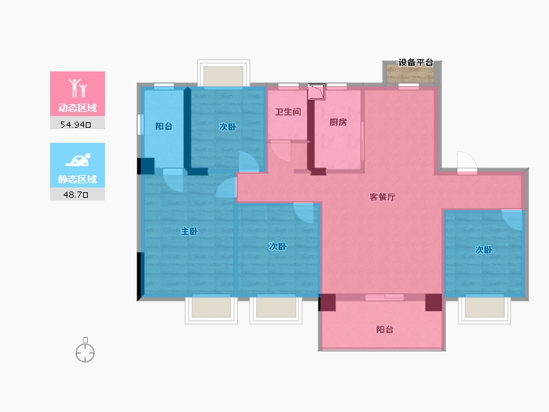 福建省-宁德市-奥园世林弘著-94.00-户型库-动静分区