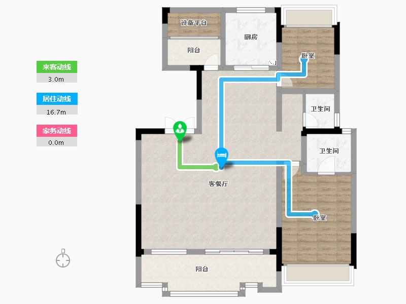 安徽省-合肥市-高速·时代公馆-108.00-户型库-动静线