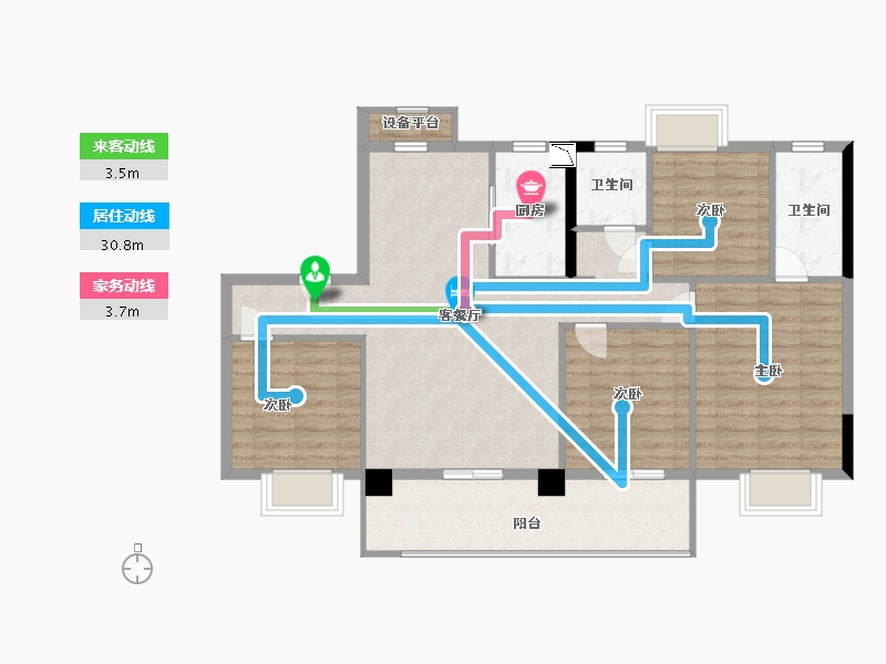 福建省-宁德市-奥园世林弘著-102.00-户型库-动静线