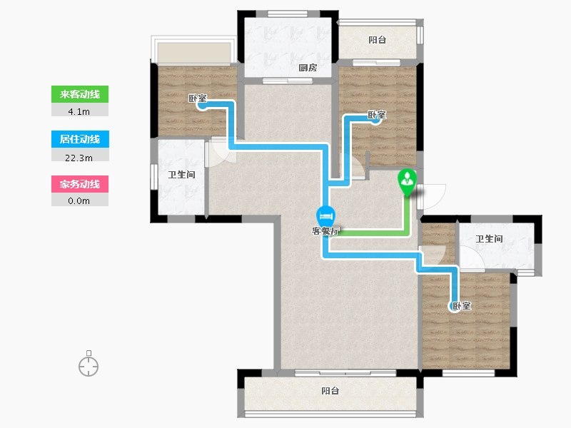 浙江省-温州市-中梁滨水嘉苑-111.00-户型库-动静线