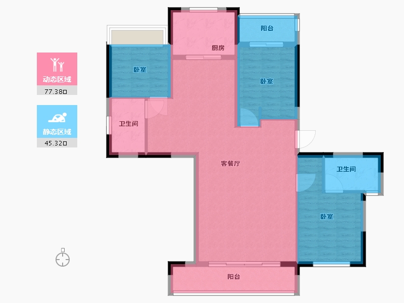 浙江省-温州市-中梁滨水嘉苑-111.00-户型库-动静分区