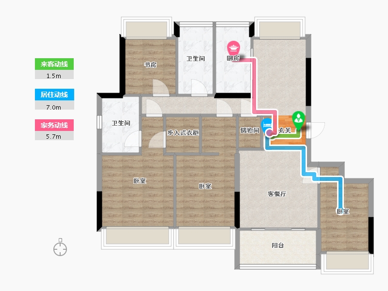 浙江省-湖州市-凤栖雲庐-98.01-户型库-动静线