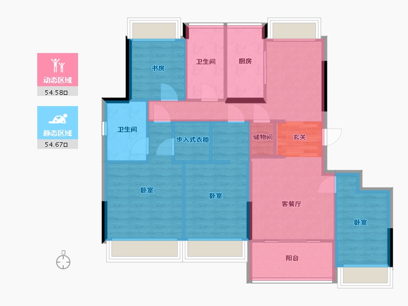 浙江省-湖州市-凤栖雲庐-98.01-户型库-动静分区