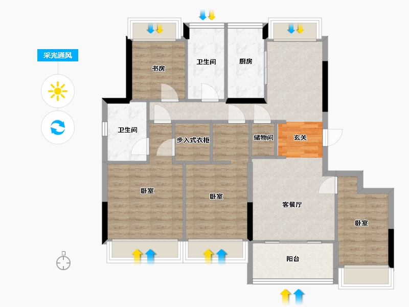 浙江省-湖州市-凤栖雲庐-98.01-户型库-采光通风