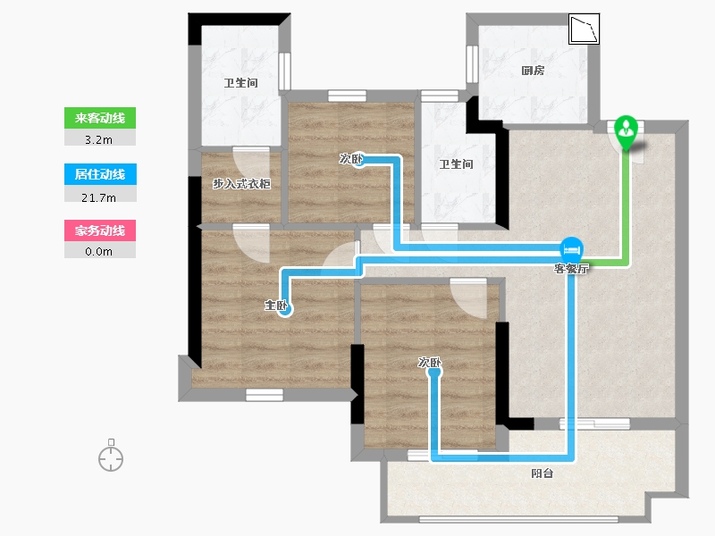 福建省-宁德市-古田三盛璞悦山河-71.00-户型库-动静线