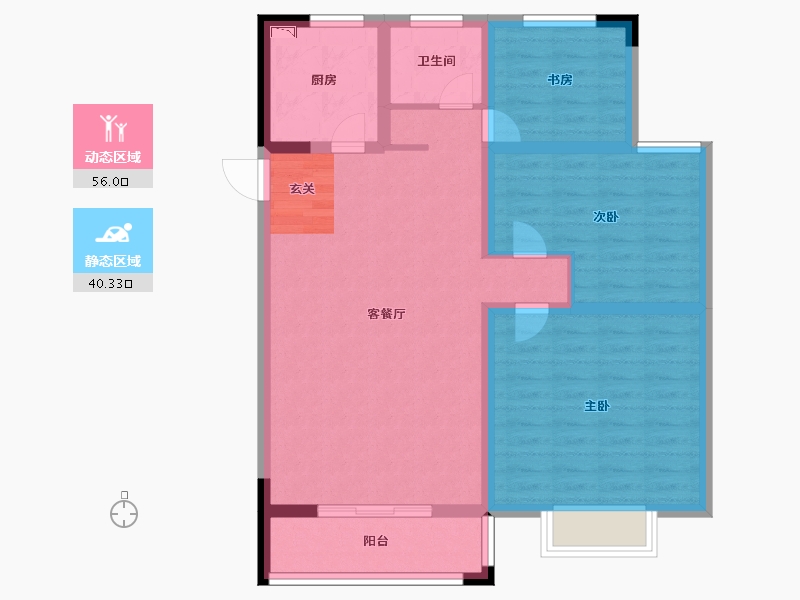 安徽省-阜阳市-蓝山国际-86.00-户型库-动静分区