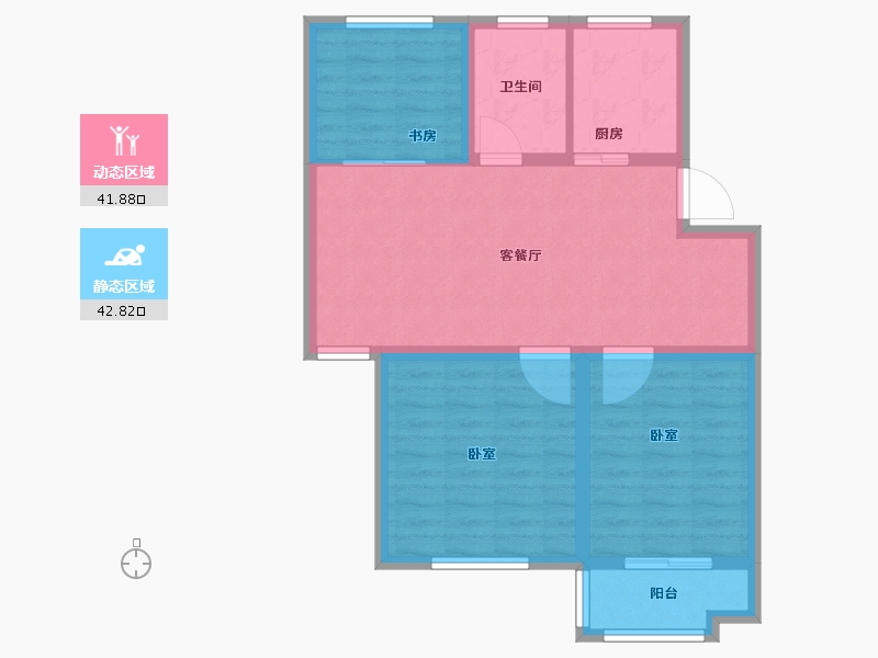 江苏省-宿迁市-万厦四季华廷-76.01-户型库-动静分区