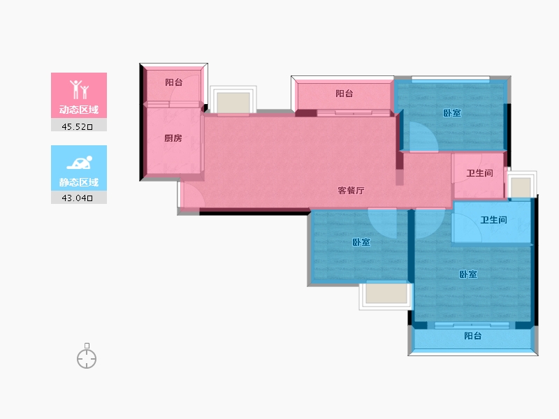 福建省-福州市-中铁城江督府二期江上-79.00-户型库-动静分区