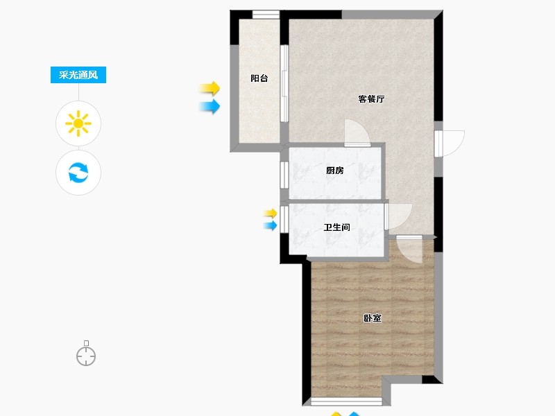 浙江省-湖州市-新黄浦花园名都-48.00-户型库-采光通风