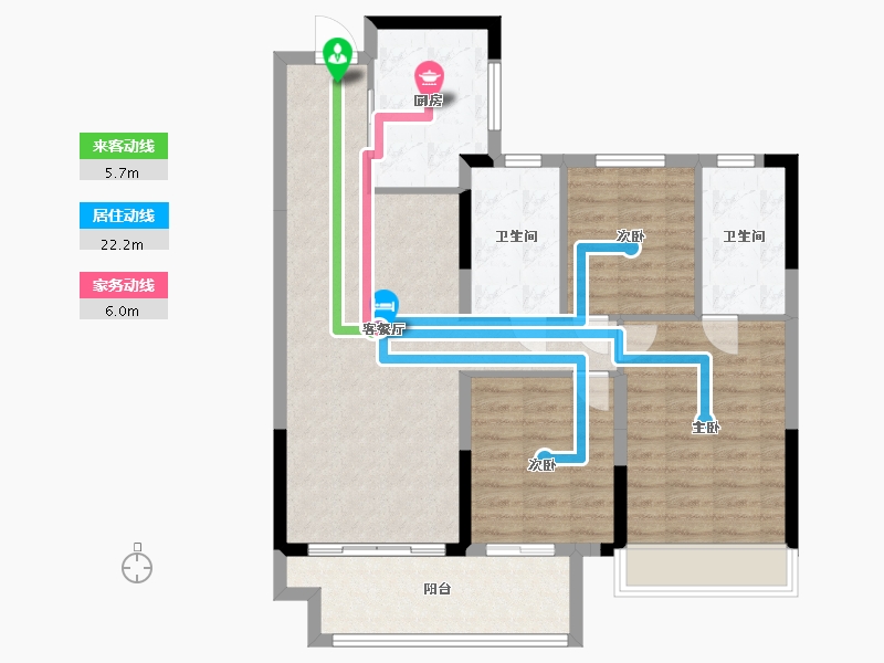 江苏省-淮安市-绿地春晓-92.00-户型库-动静线