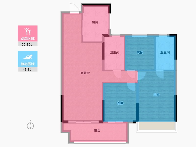 江苏省-淮安市-绿地春晓-92.00-户型库-动静分区