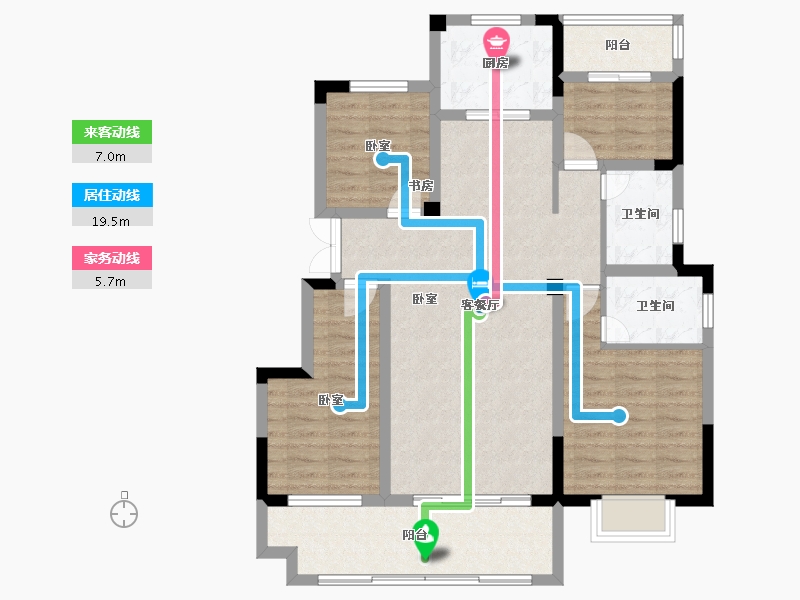 安徽省-淮南市-京冠学府里-98.01-户型库-动静线