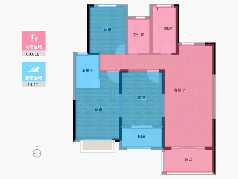 浙江省-宁波市-慈溪恒厚阳光城-102.00-户型库-动静分区