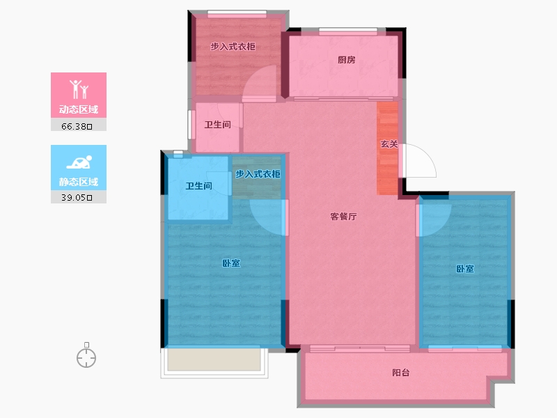 浙江省-湖州市-织里吾悦广场-95.99-户型库-动静分区