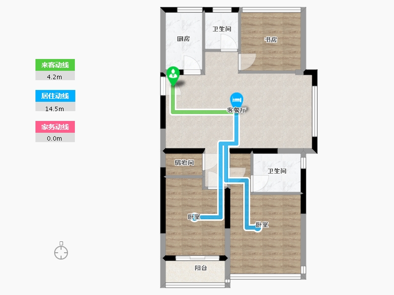 浙江省-温州市-中梁滨水嘉苑-79.00-户型库-动静线