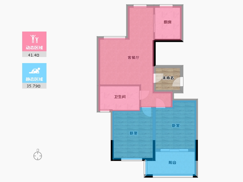 浙江省-杭州市-临平芳满庭-72.97-户型库-动静分区