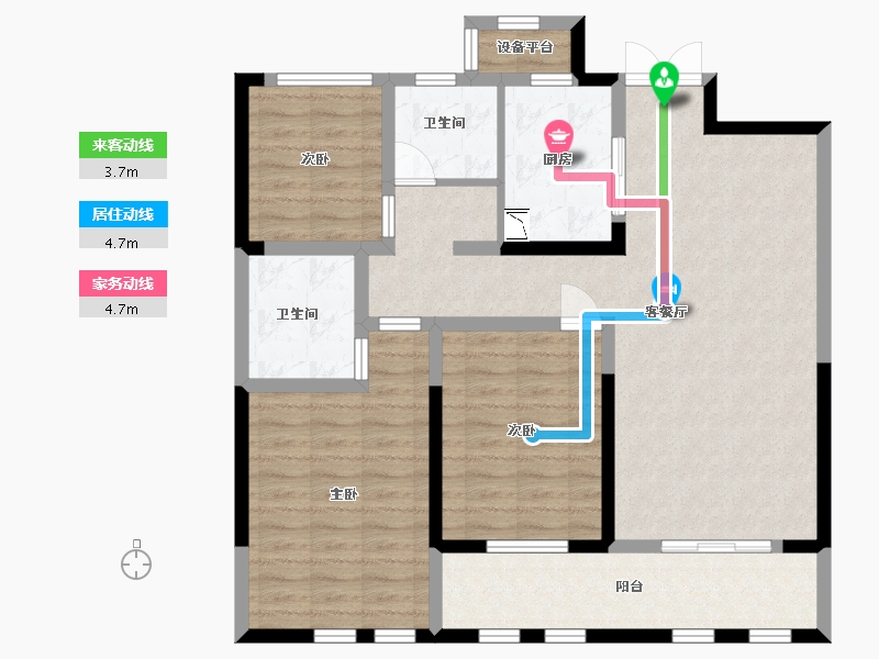 江苏省-淮安市-悦达君悦府-101.60-户型库-动静线