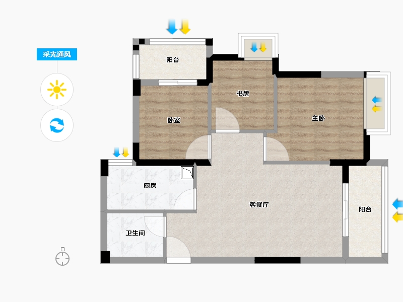 福建省-三明市-西江悦-73.54-户型库-采光通风