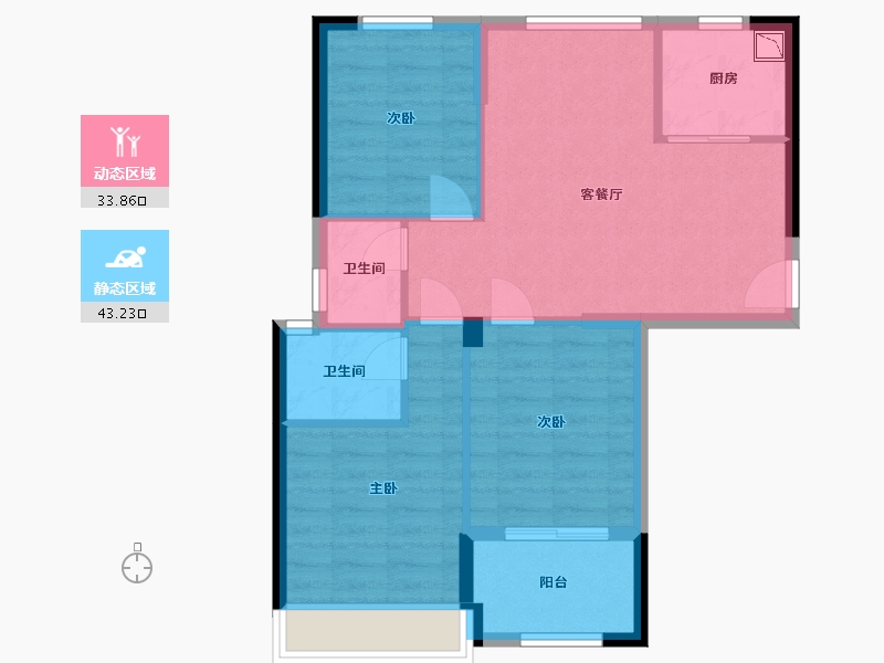 福建省-福州市-世茂福晟滨江时代-69.00-户型库-动静分区