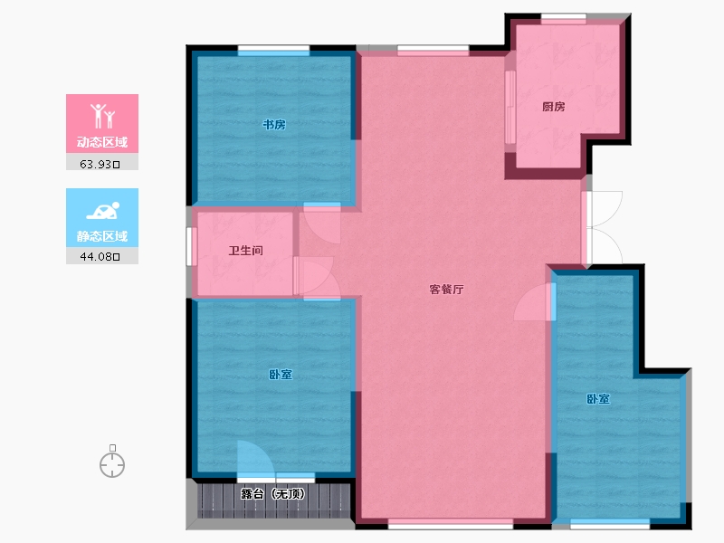 宁夏回族自治区-银川市-舜天润泽府-101.00-户型库-动静分区