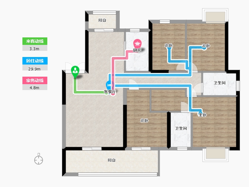 福建省-宁德市-懋富·金滩观海-109.00-户型库-动静线