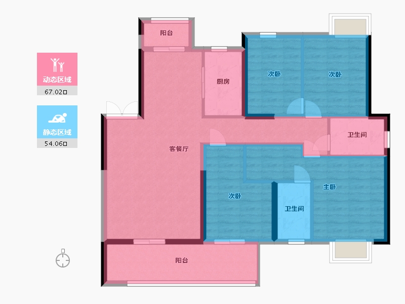 福建省-宁德市-懋富·金滩观海-109.00-户型库-动静分区