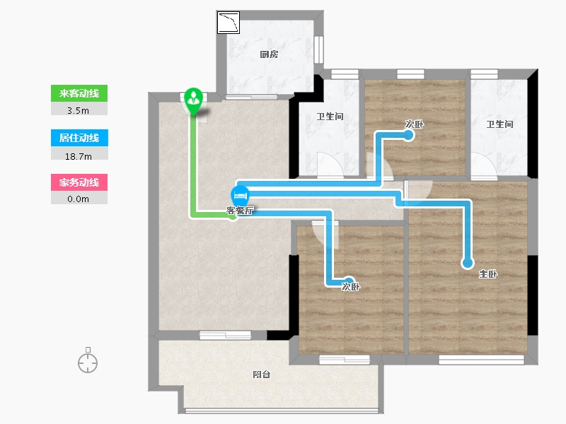 福建省-宁德市-古田三盛璞悦山河-71.00-户型库-动静线