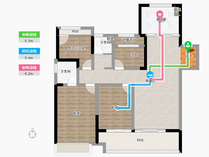 浙江省-湖州市-织里吾悦广场-101.77-户型库-动静线