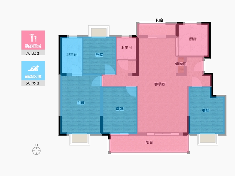 江西省-南昌市-金地金茂九峯府-115.99-户型库-动静分区