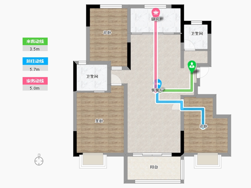 江苏省-淮安市-蓝光珑熹城-94.40-户型库-动静线