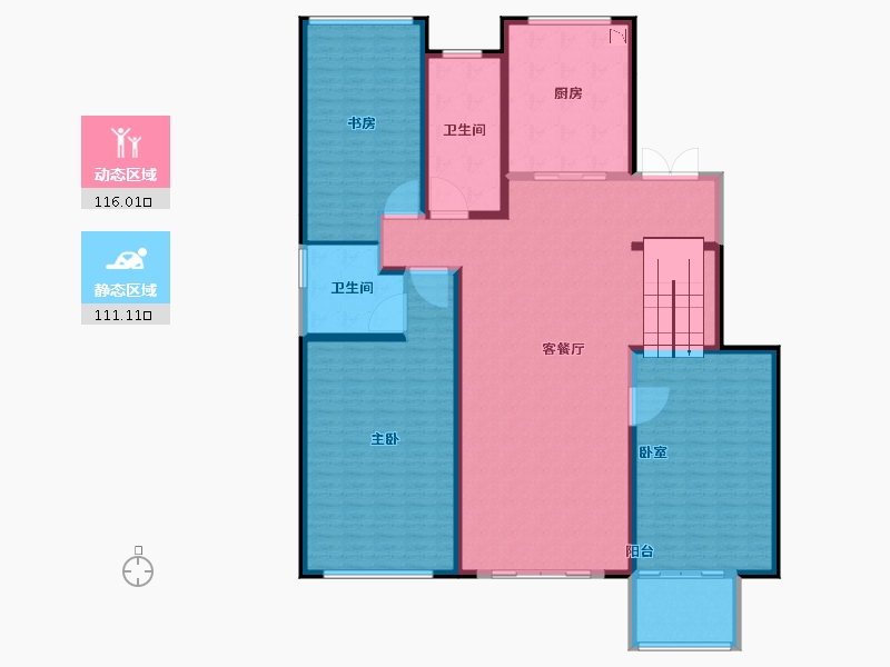 江苏省-宿迁市-世纪紫薇苑-210.00-户型库-动静分区