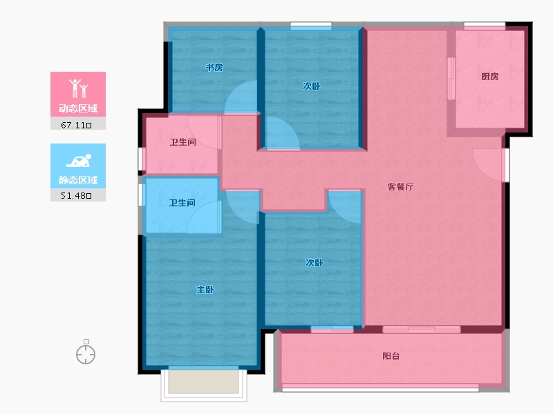 福建省-漳州市-建发央誉-107.00-户型库-动静分区