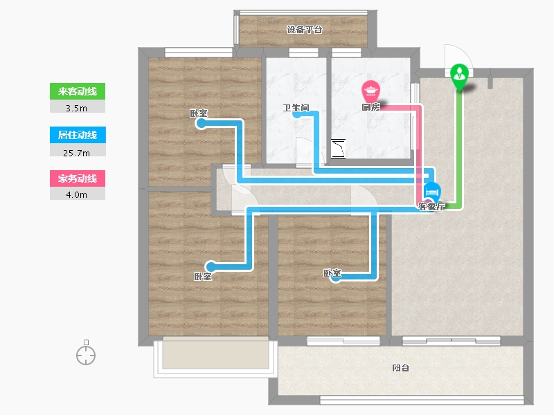 浙江省-宁波市-绿城·春月江澜-79.00-户型库-动静线