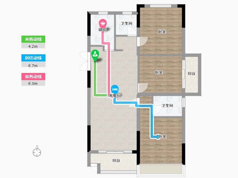 浙江省-湖州市-新黄浦花园名都-92.00-户型库-动静线