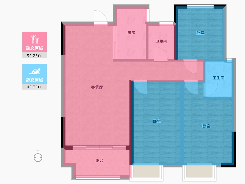 江西省-抚州市-东乡壹号院-85.00-户型库-动静分区