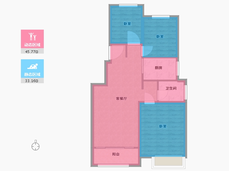 浙江省-湖州市-伟盛翡翠悦府-70.80-户型库-动静分区