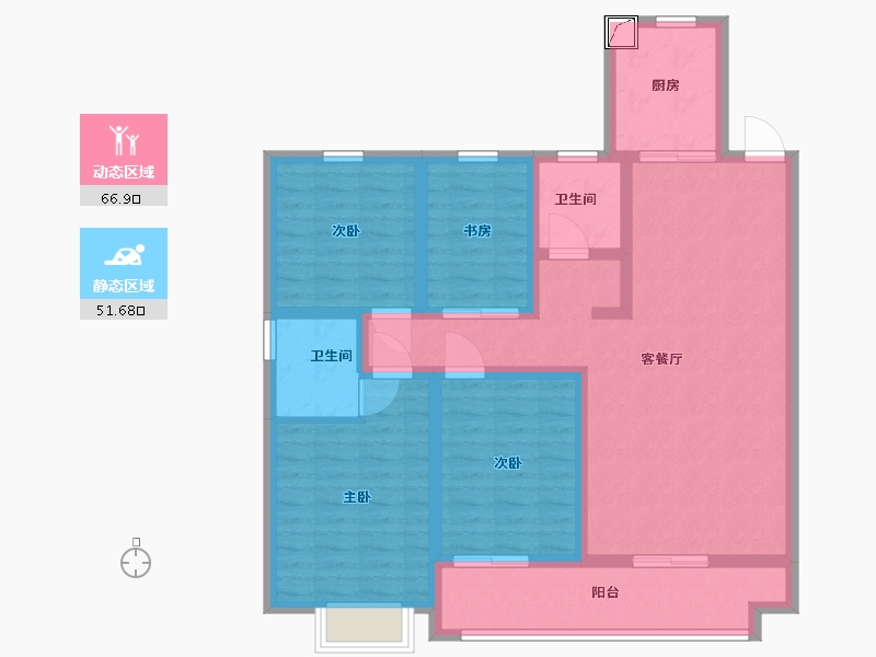 山东省-菏泽市-佳和-105.00-户型库-动静分区