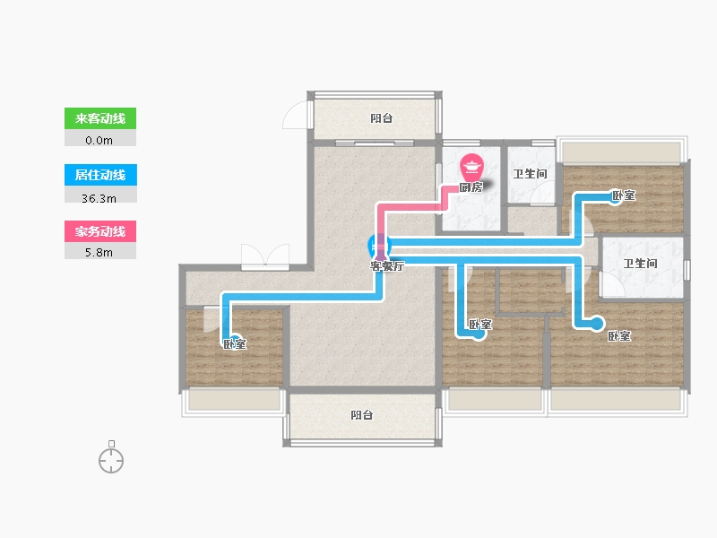 浙江省-绍兴市-嵊州碧桂园江湾1号-140.00-户型库-动静线