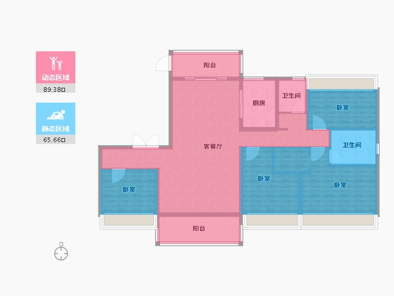 浙江省-绍兴市-嵊州碧桂园江湾1号-140.00-户型库-动静分区