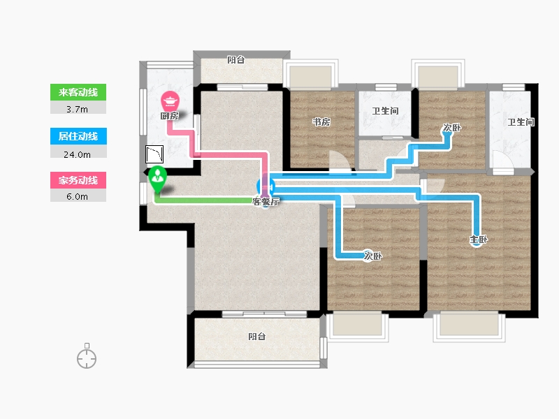 福建省-南平市-碧桂园·外滩府-100.00-户型库-动静线