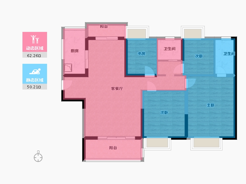 福建省-南平市-碧桂园·外滩府-100.00-户型库-动静分区