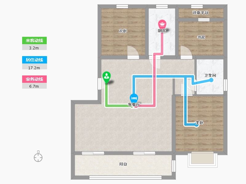 安徽省-合肥市-琥珀蜀熙府-90.99-户型库-动静线