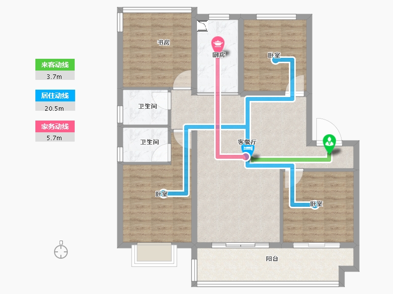 安徽省-合肥市-中梁力高云湖印-98.00-户型库-动静线